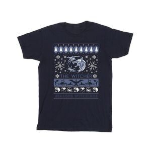 Netflix Mens The Witcher Seasons Witchings T-Shirt / Navy Blue